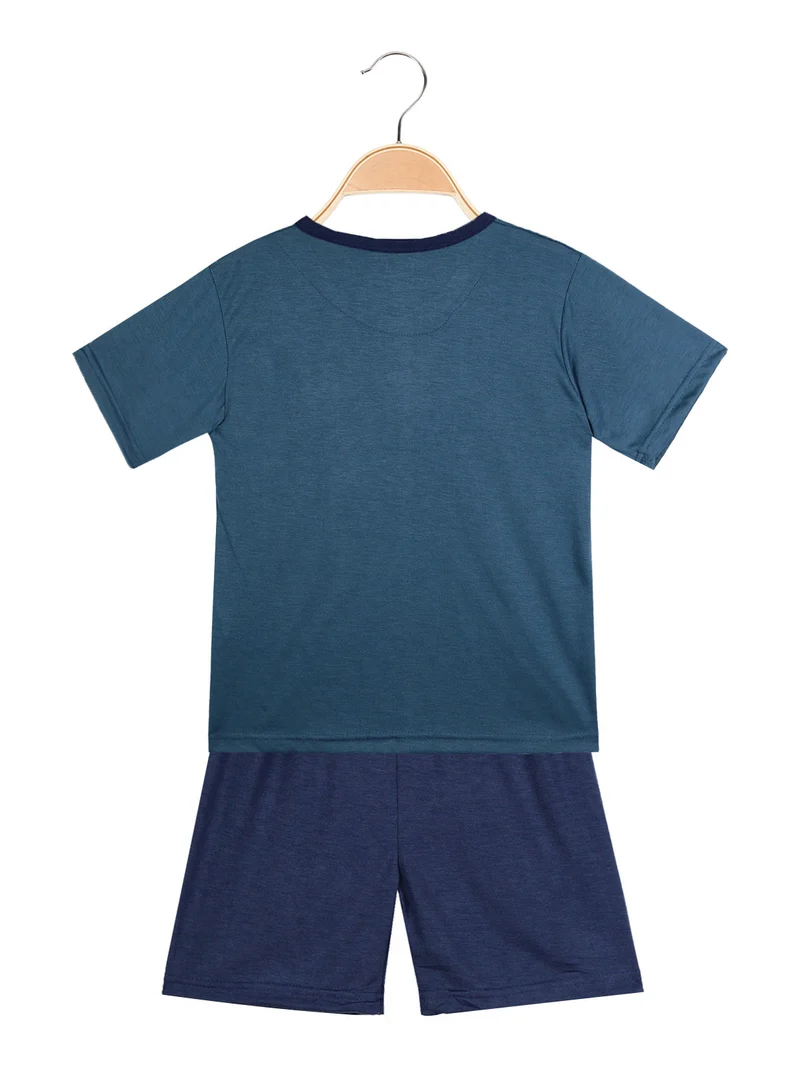 Pigiama corto bimbo 2 pezzi - blu