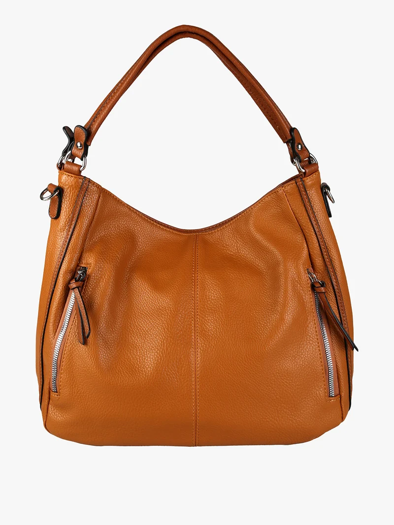 Borsa hobo da donna in ecopelle - marrone