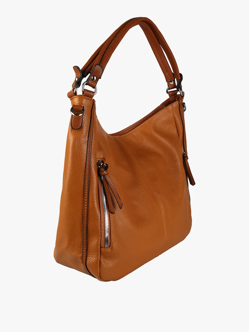 Borsa hobo da donna in ecopelle - marrone