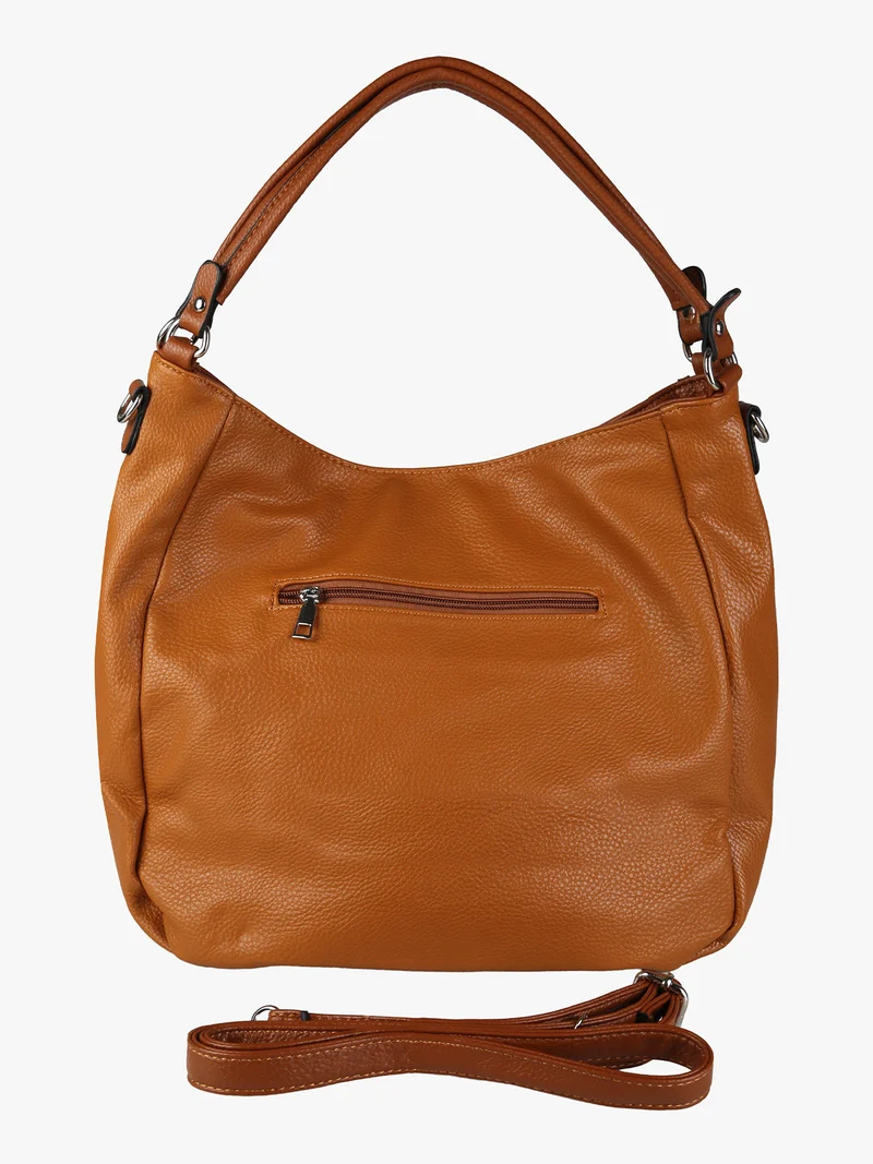 Borsa hobo da donna in ecopelle - marrone