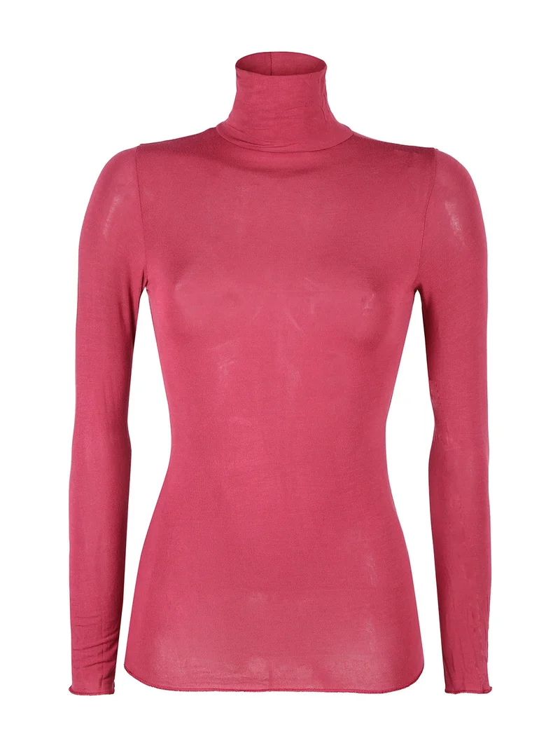 P0714C Dolcevita in misto cashmere - rosso