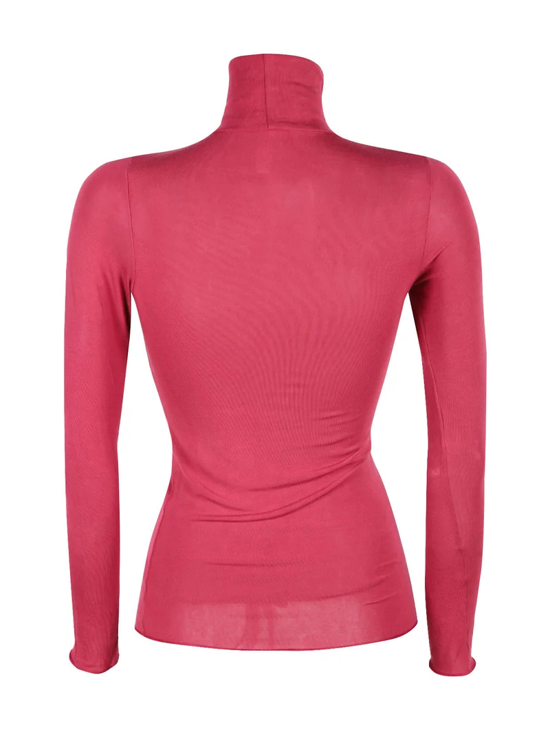 P0714C Dolcevita in misto cashmere - rosso