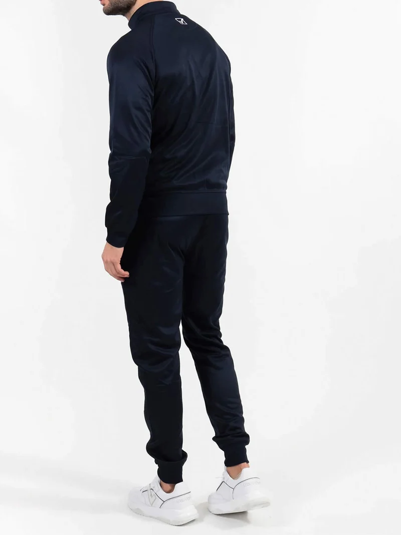 Tuta sportiva unisex 2 pezzi felpata - blu