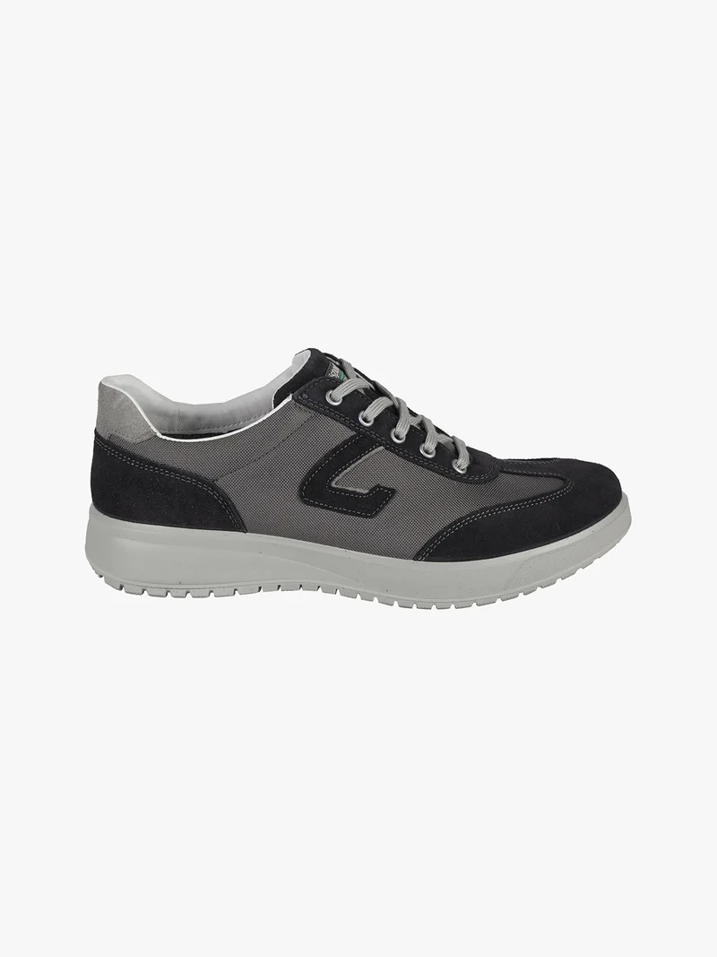 DEEP VESUVIO Sneakers uomo in pelle e tessuto - grigio scuro