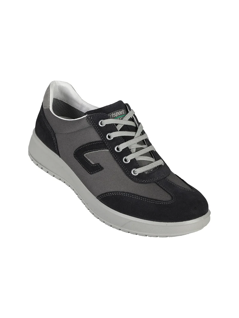 DEEP VESUVIO Sneakers uomo in pelle e tessuto - grigio scuro