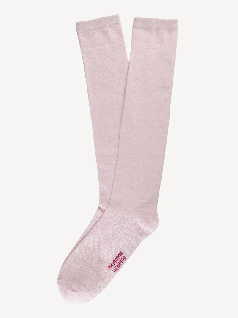 Calze lunghe in caldo cotone - rosa