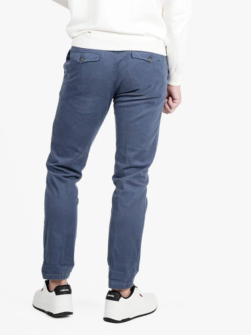 Pantaloni slim fit da uomo texturizzati - blu
