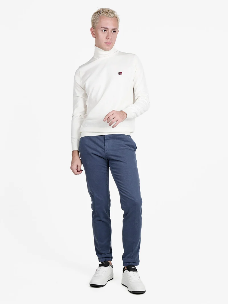 Pantaloni slim fit da uomo texturizzati - blu