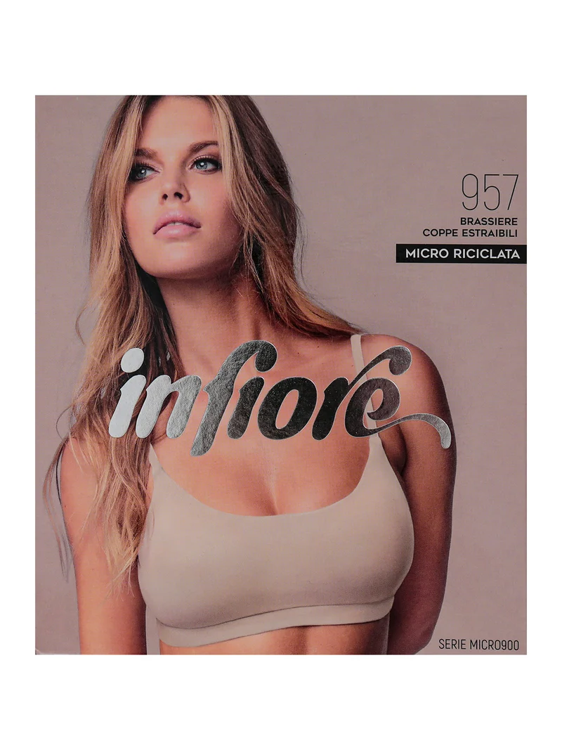 957 Brassiere in microfibra con coppe estraibili - bianco
