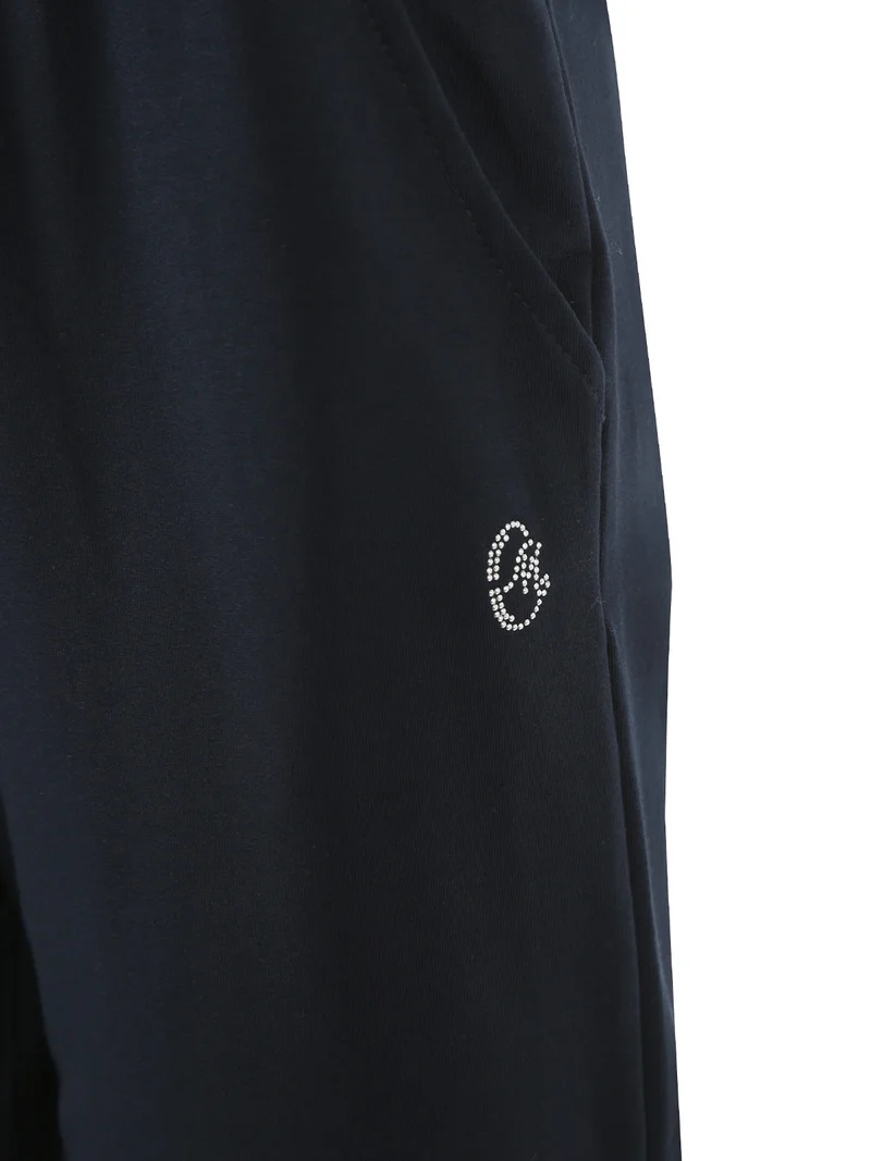 Pantaloni donna in felpa di cotone - nero