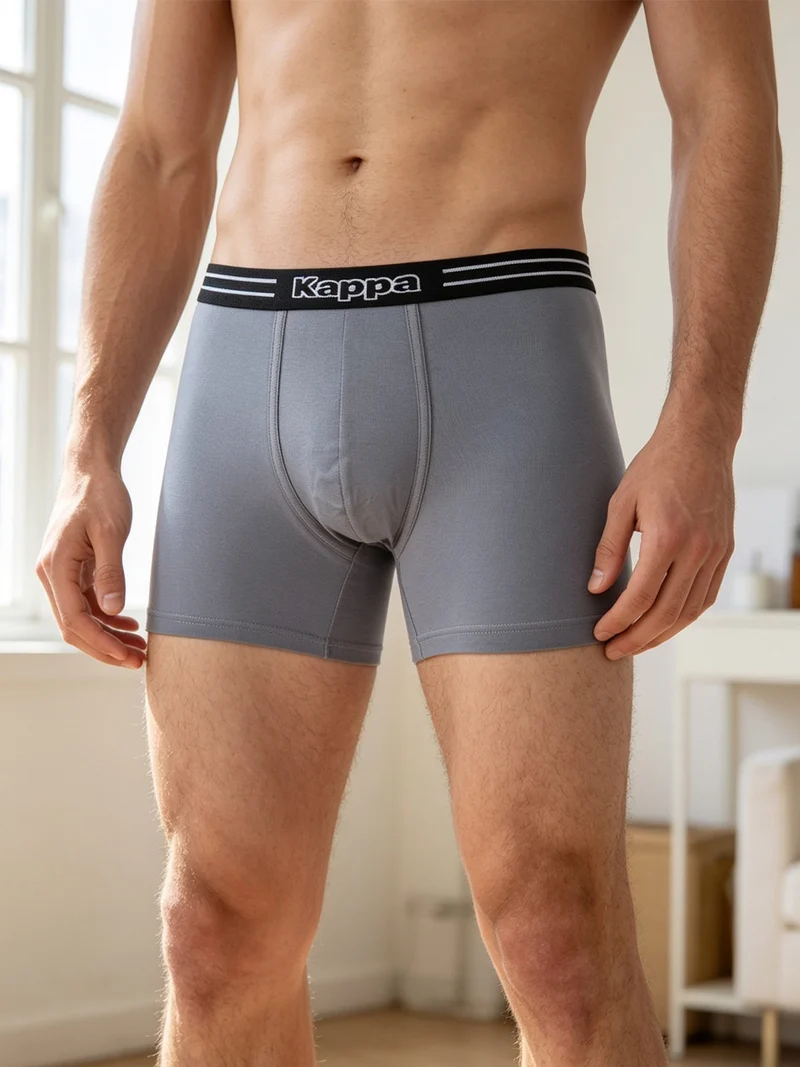 Boxer da uomo in cotone elasticizzato - grigio