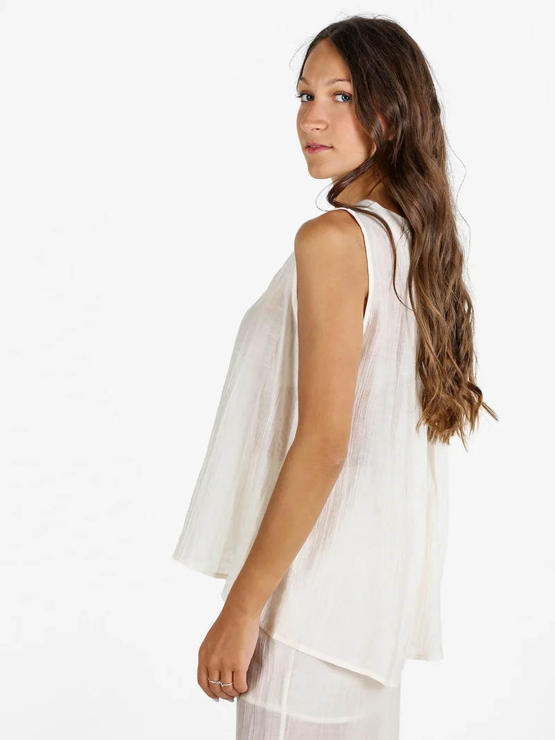 Top donna tinta unita - bianco