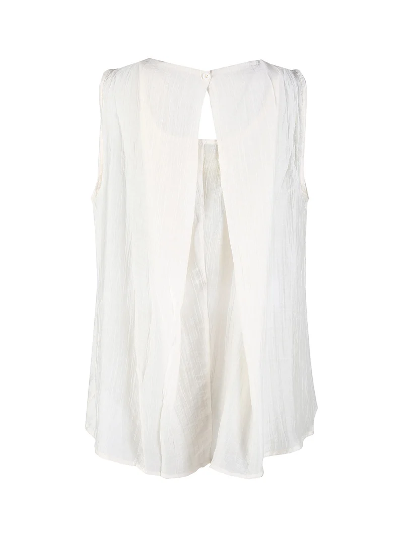 Top donna tinta unita - bianco