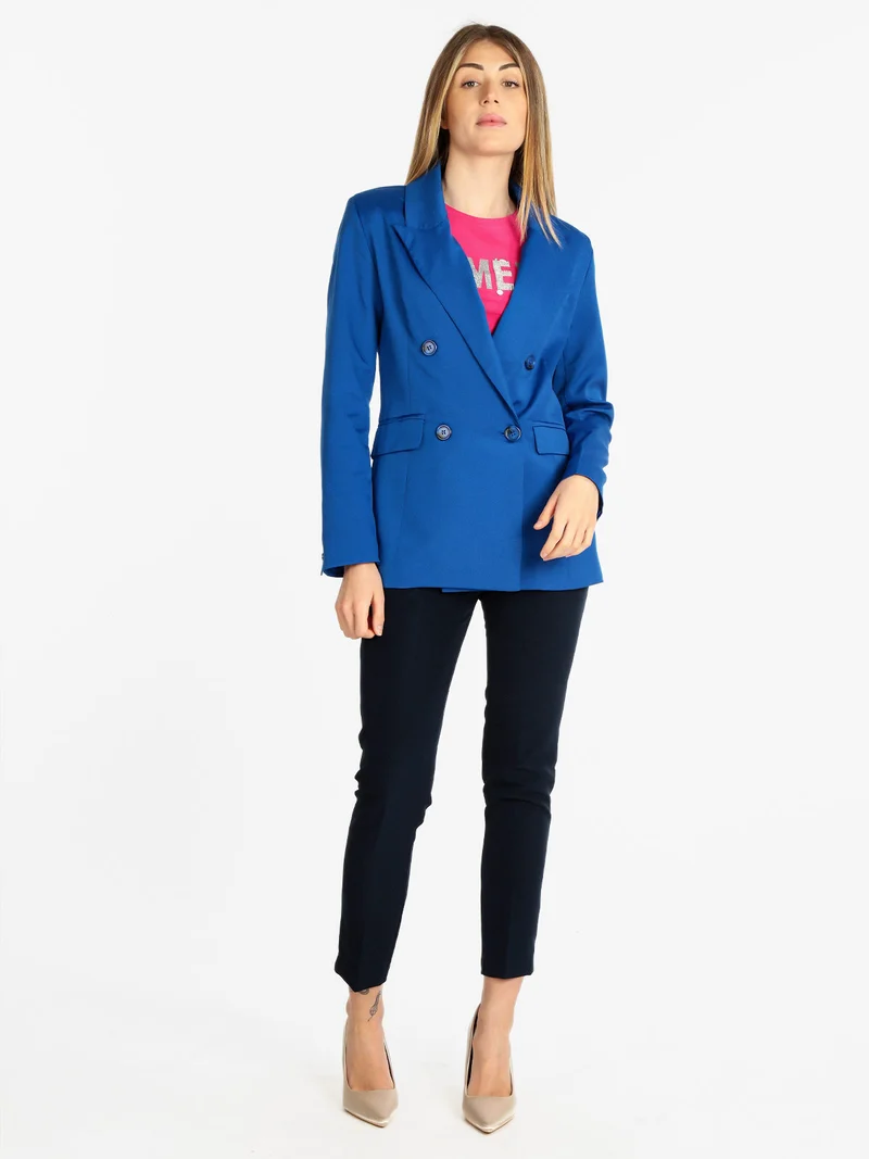 Blazer donna doppiopetto - blu