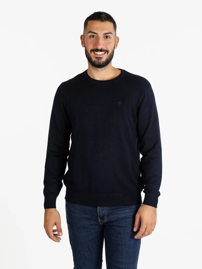 Pullover uomo scollo tondo - blu scuro