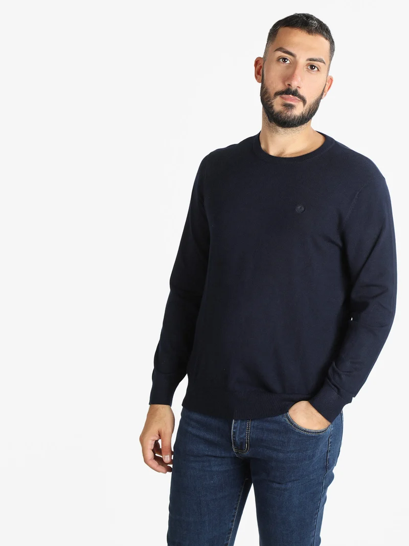 Pullover uomo scollo tondo - blu scuro
