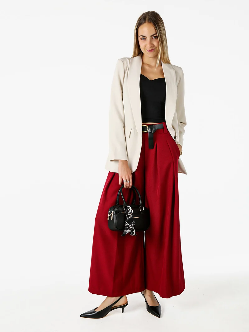 Blazer donna aperto con scollo risvoltato - beige