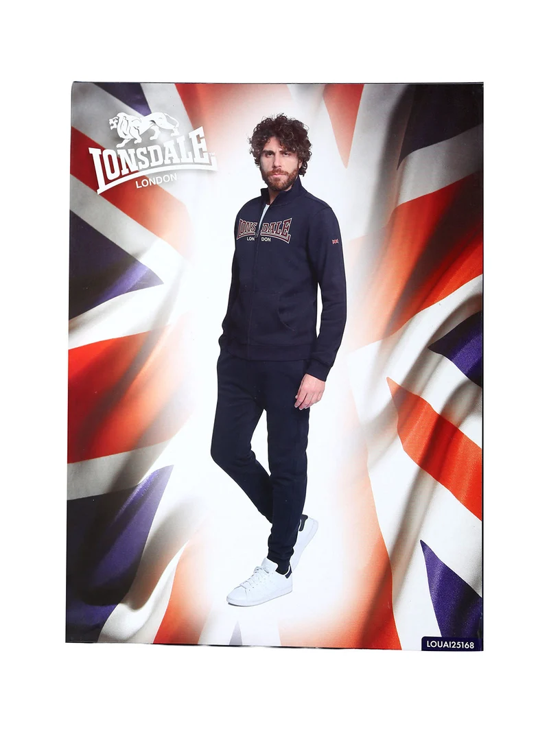 Completo tuta da uomo 2 pezzi con zip intera e stampa logo - grigio scuro