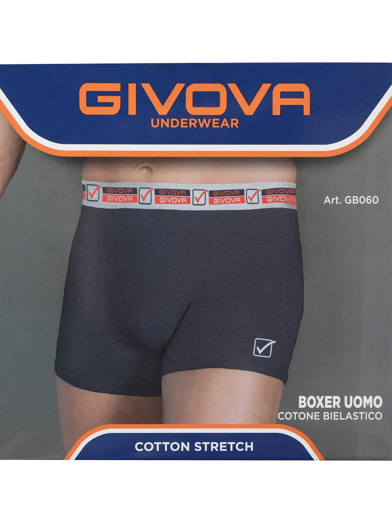Boxer in cotone bielastico da uomo - blu scuro