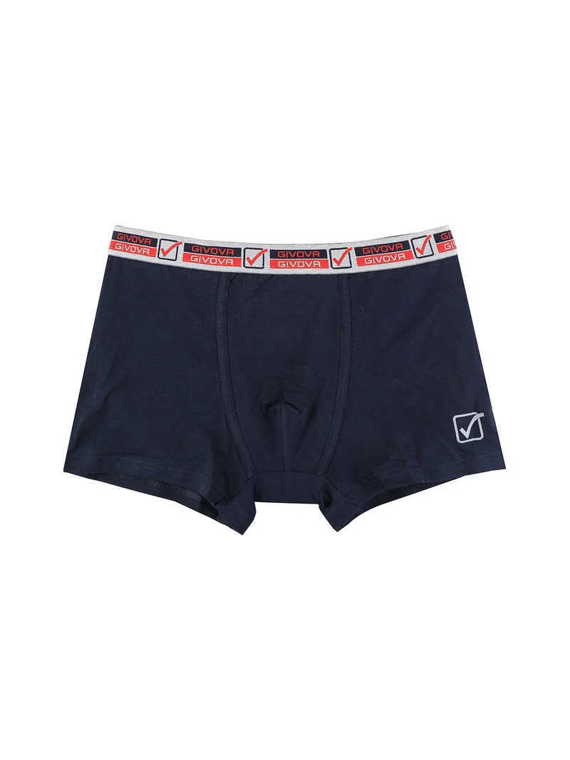 Boxer in cotone bielastico da uomo - blu scuro