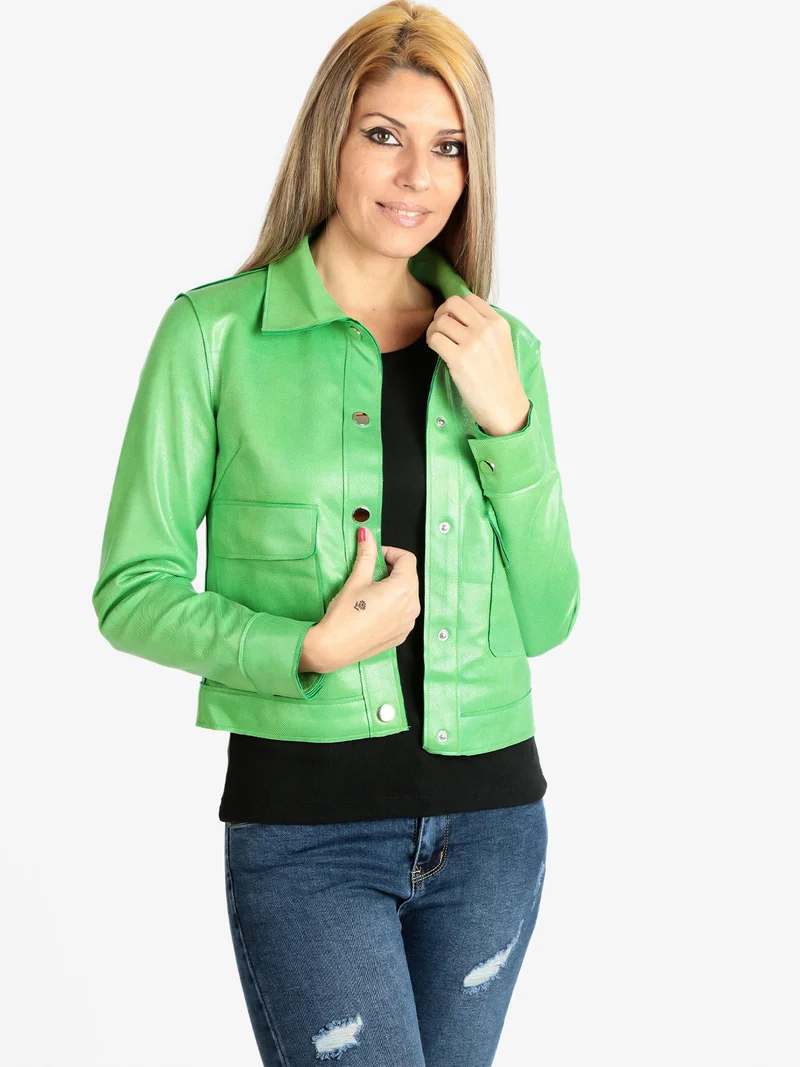 Giacca leggera donna tinta unita - verde