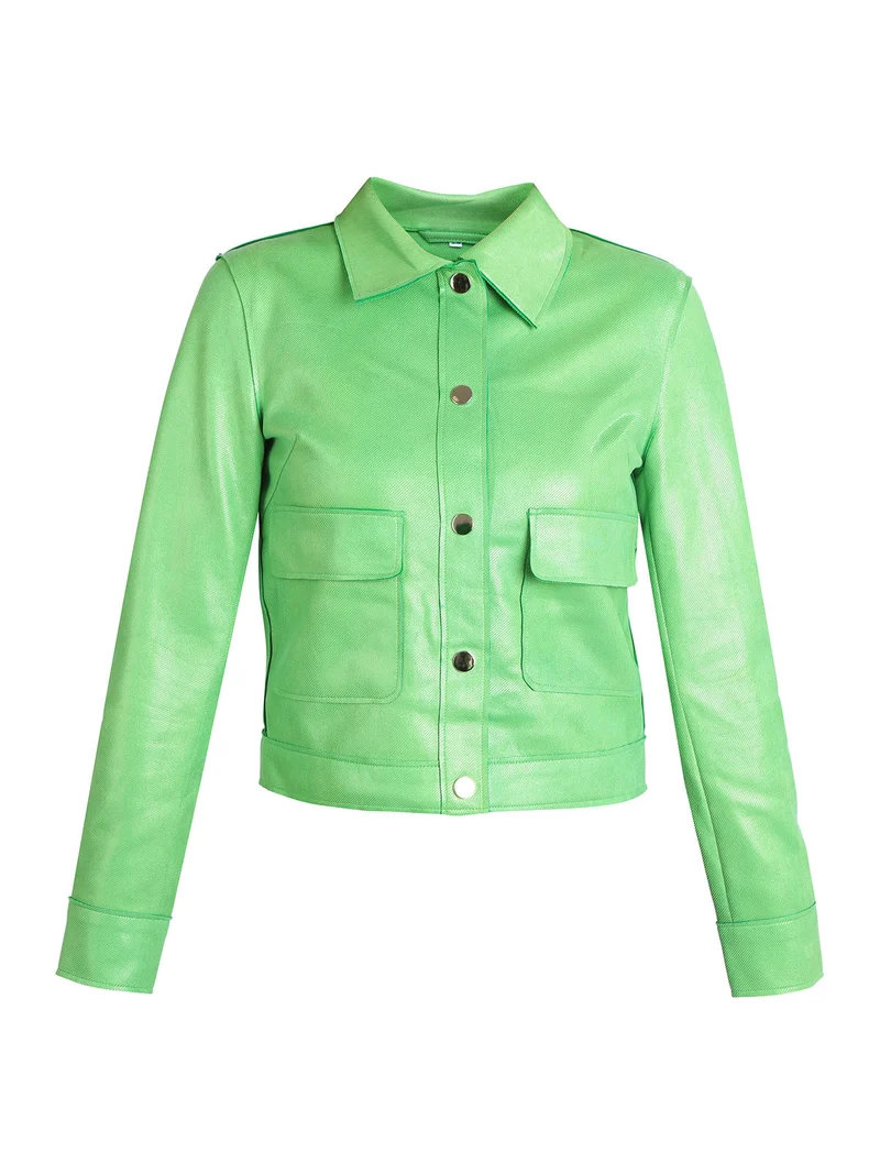 Giacca leggera donna tinta unita - verde