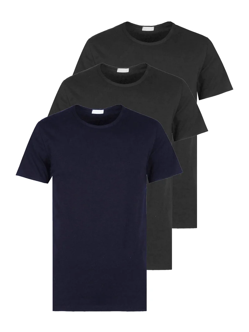 T-shirt intima da uomo manica corta. Confezione da 3 pezzi - assortito