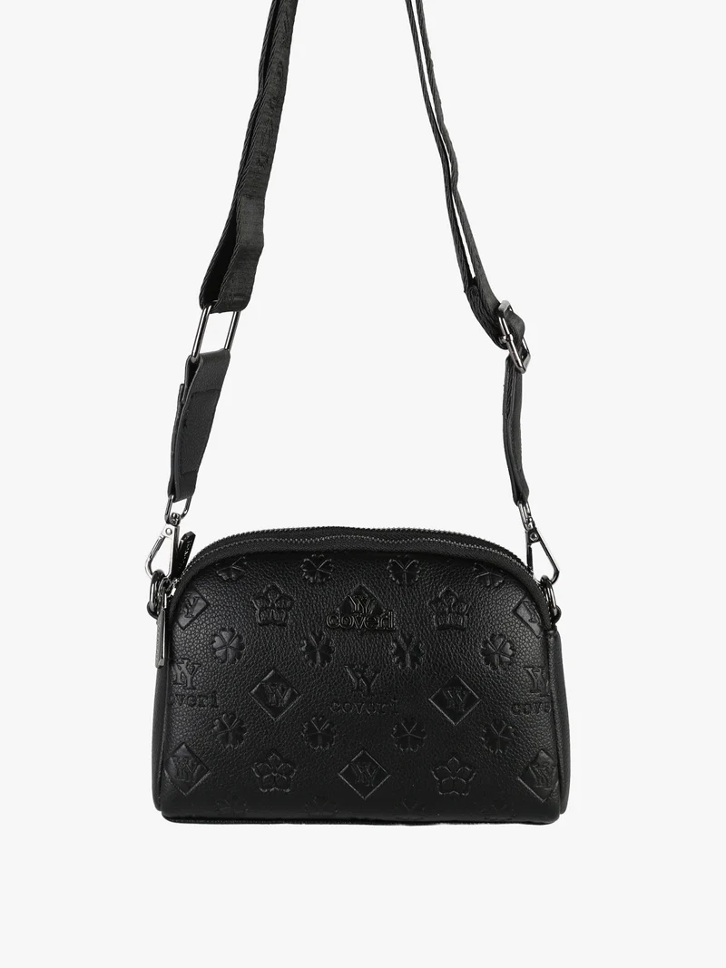 Borsa a tracolla da donna in ecopelle - nero
