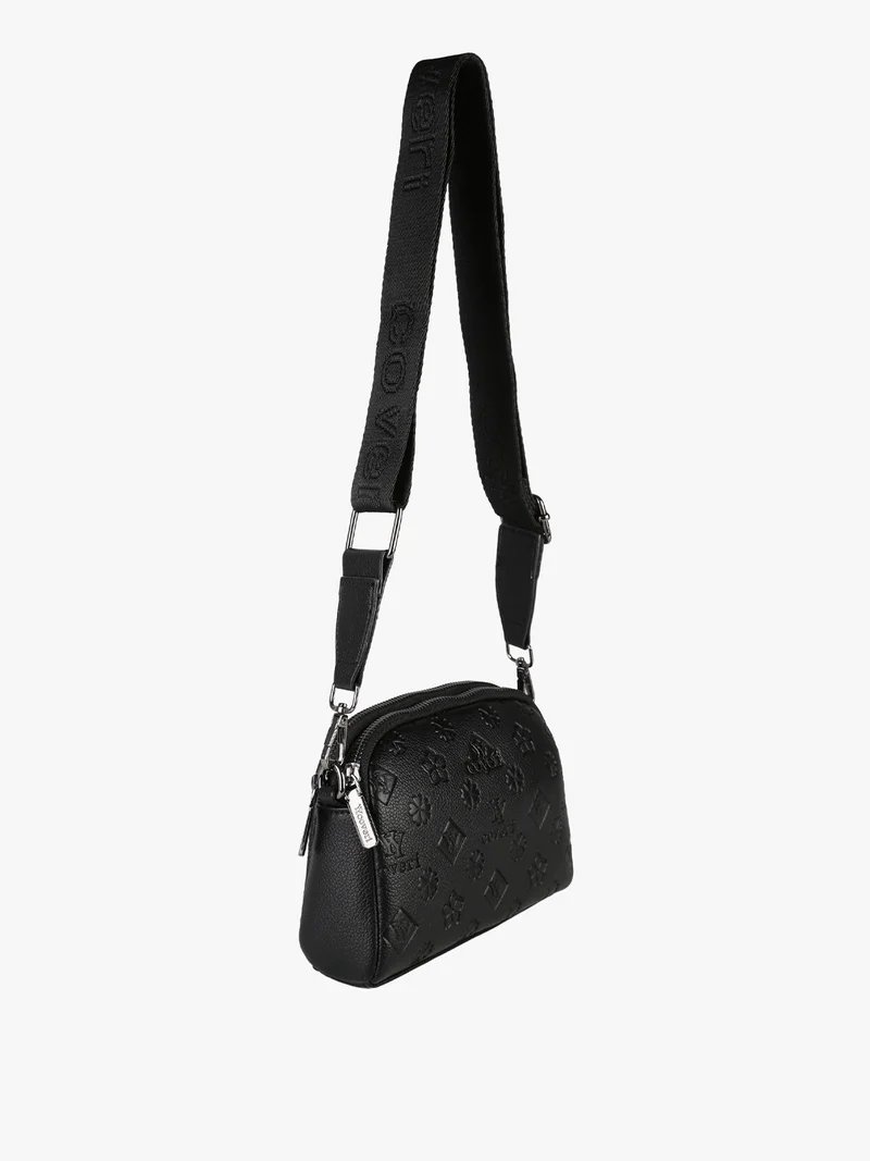 Borsa a tracolla da donna in ecopelle - nero