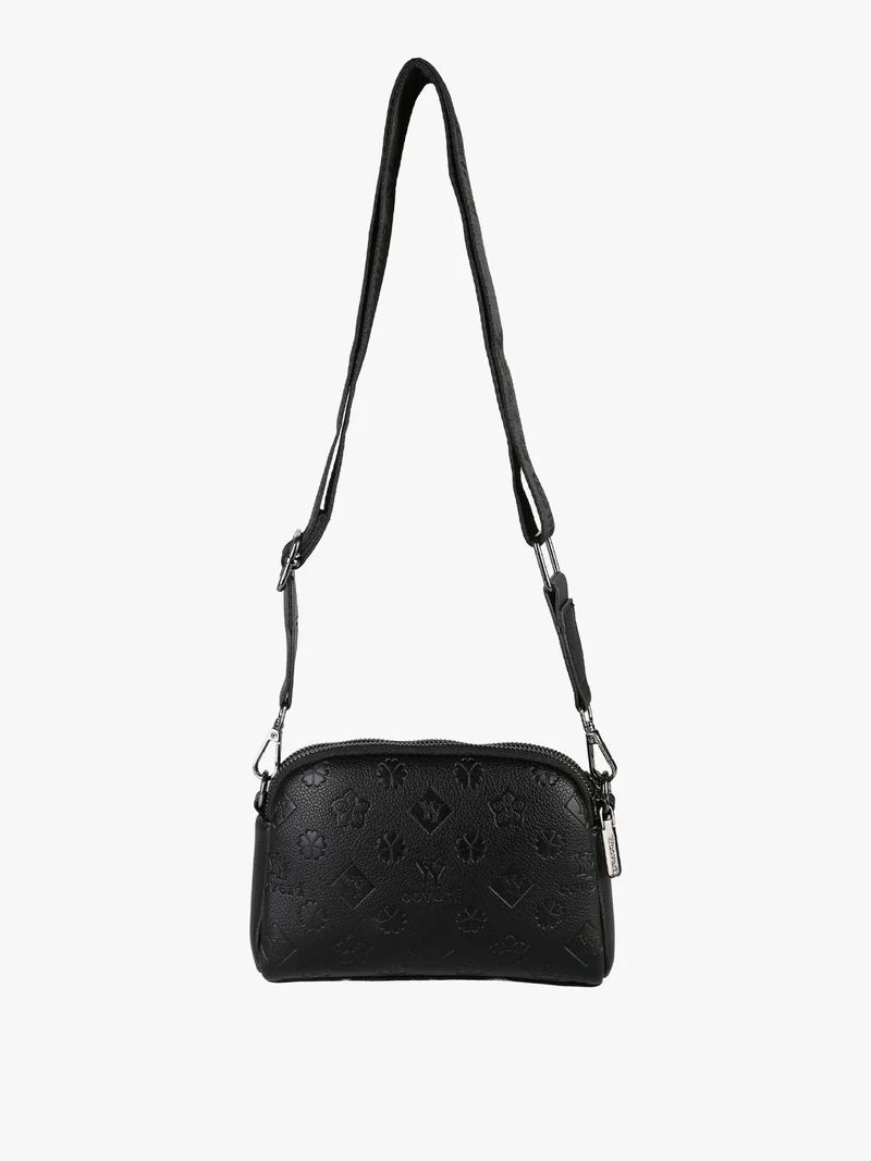 Borsa a tracolla da donna in ecopelle - nero