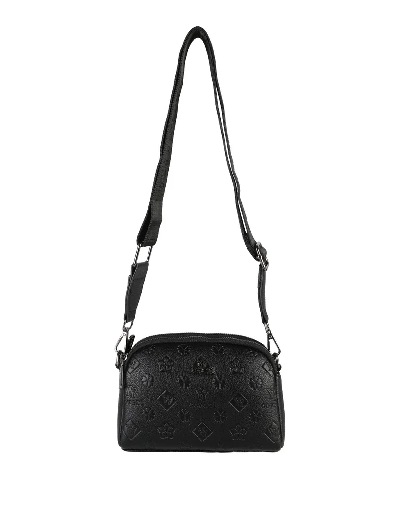 Borsa a tracolla da donna in ecopelle - nero