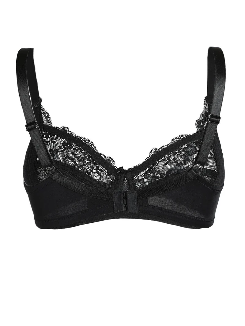 GianMarcoVenturi reggiseno pizzo ONICE sfoderato coppa C - nero