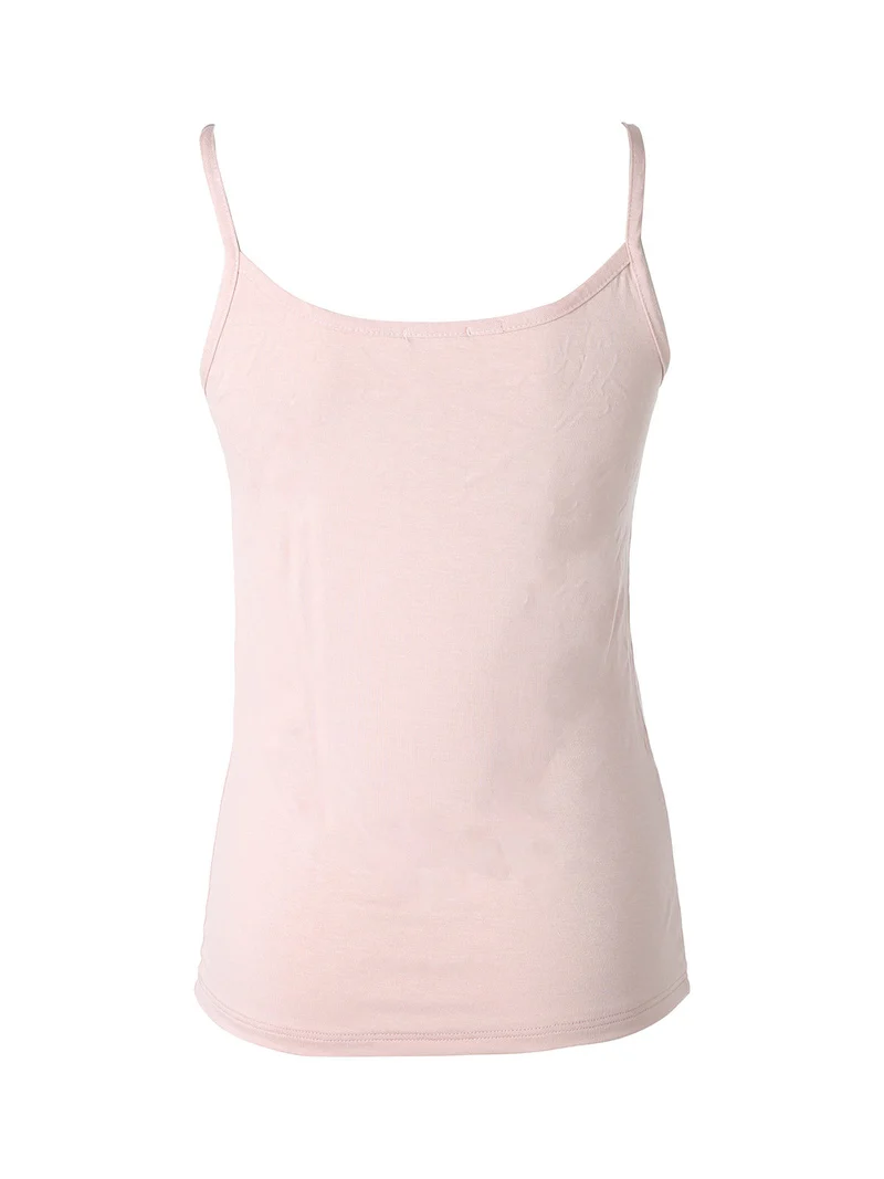 Top donna con spalline sottili e scollo in pizzo - rosa