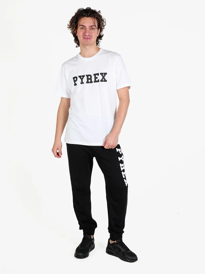 T-shirt da uomo in cotone con logo - bianco