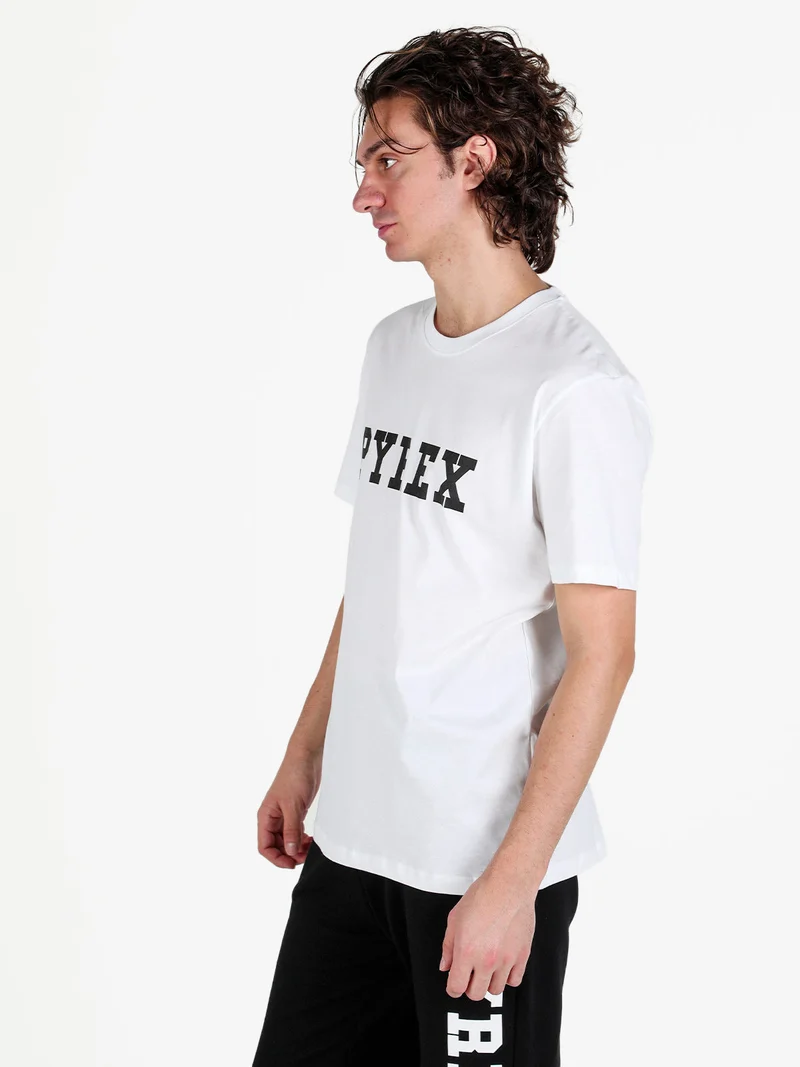 T-shirt da uomo in cotone con logo - bianco