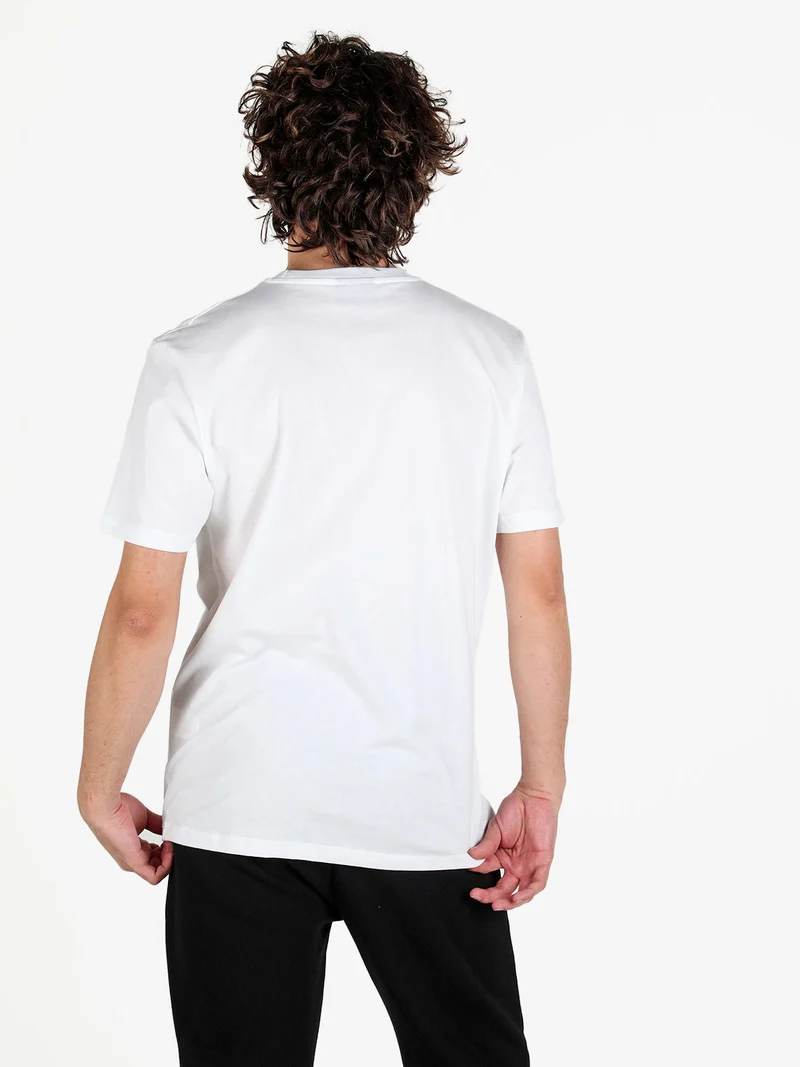 T-shirt da uomo in cotone con logo - bianco