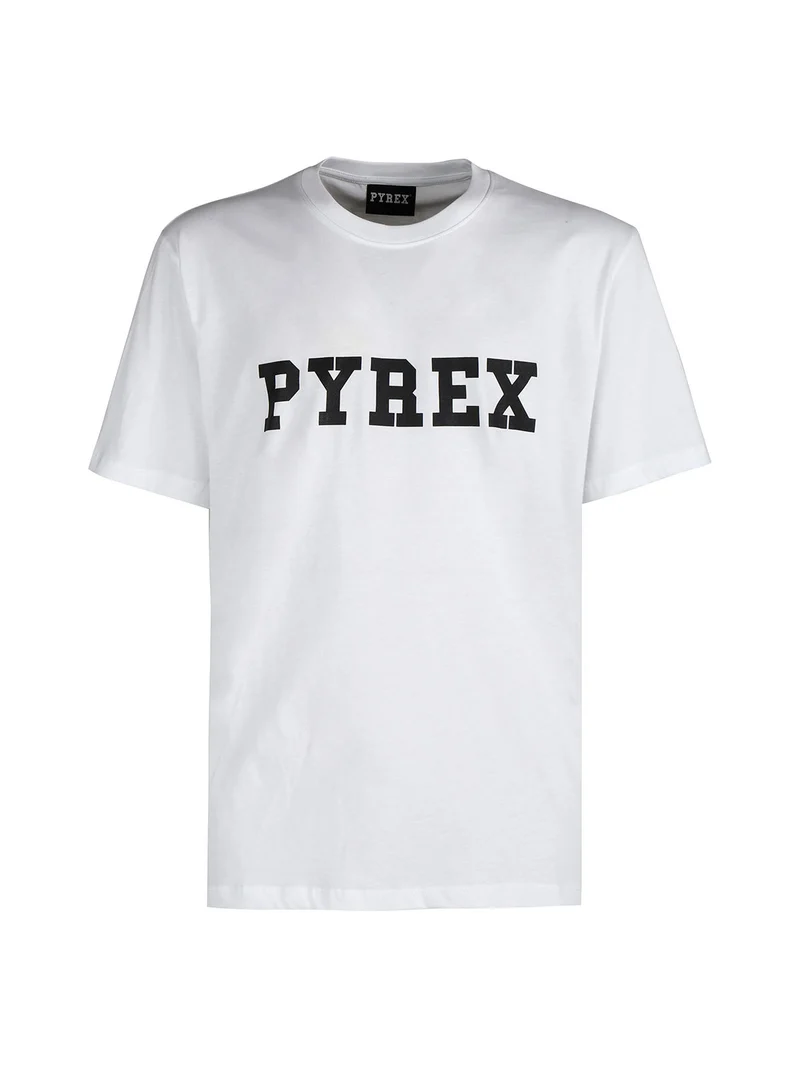 T-shirt da uomo in cotone con logo - bianco