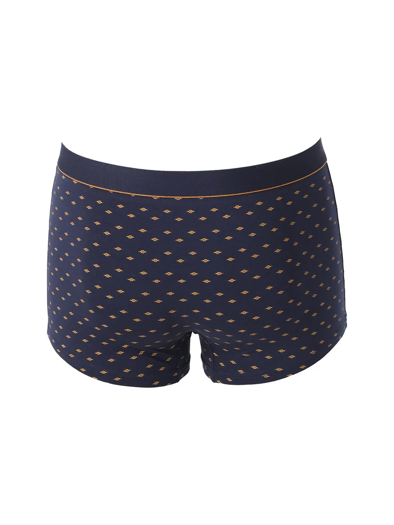 Boxer da uomo in cotone con stampe - blu scuro
