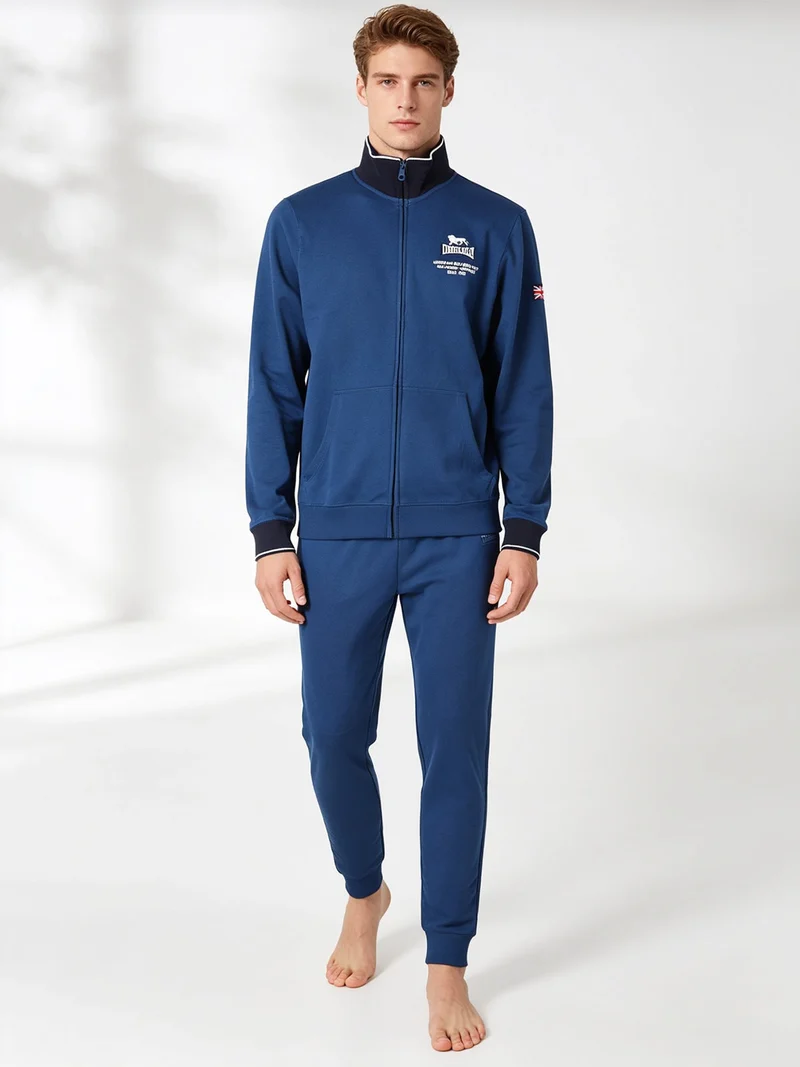 Completo tuta da uomo 2 pezzi con zip intera - blu