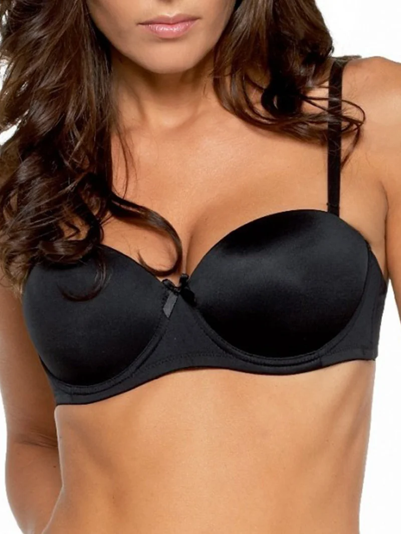 ANNA Reggiseno balcioncino preformato COPPA B - nero