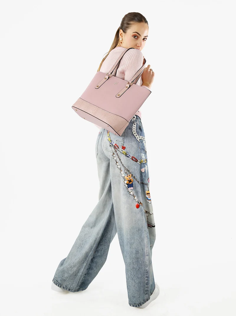 Maglia donna a coste con lurex - rosa