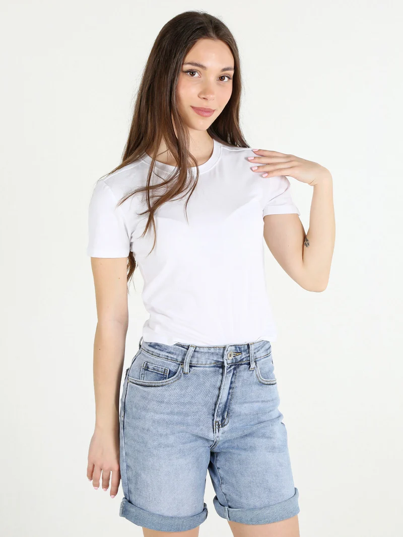 T-shirt donna in cotone - bianco