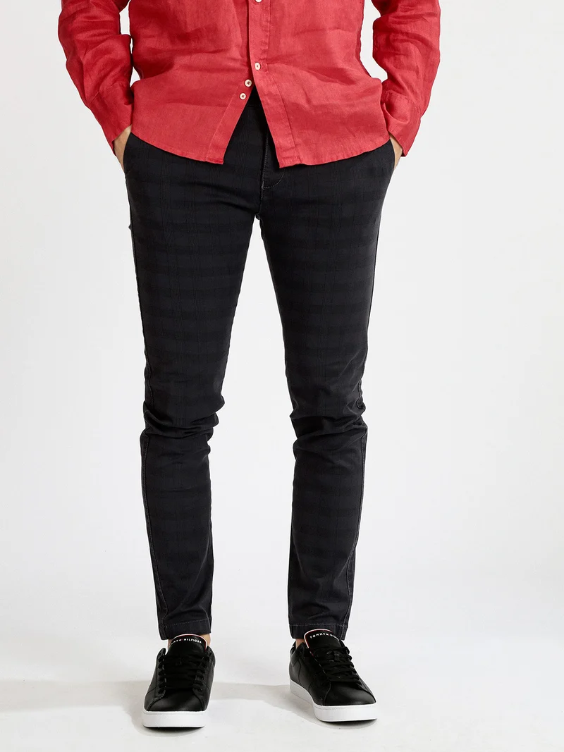 Pantaloni slim fit da uomo - grigio scuro
