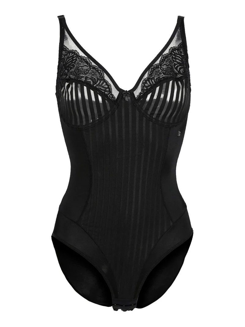 Body in pizzo GRAZIA coppa C - nero