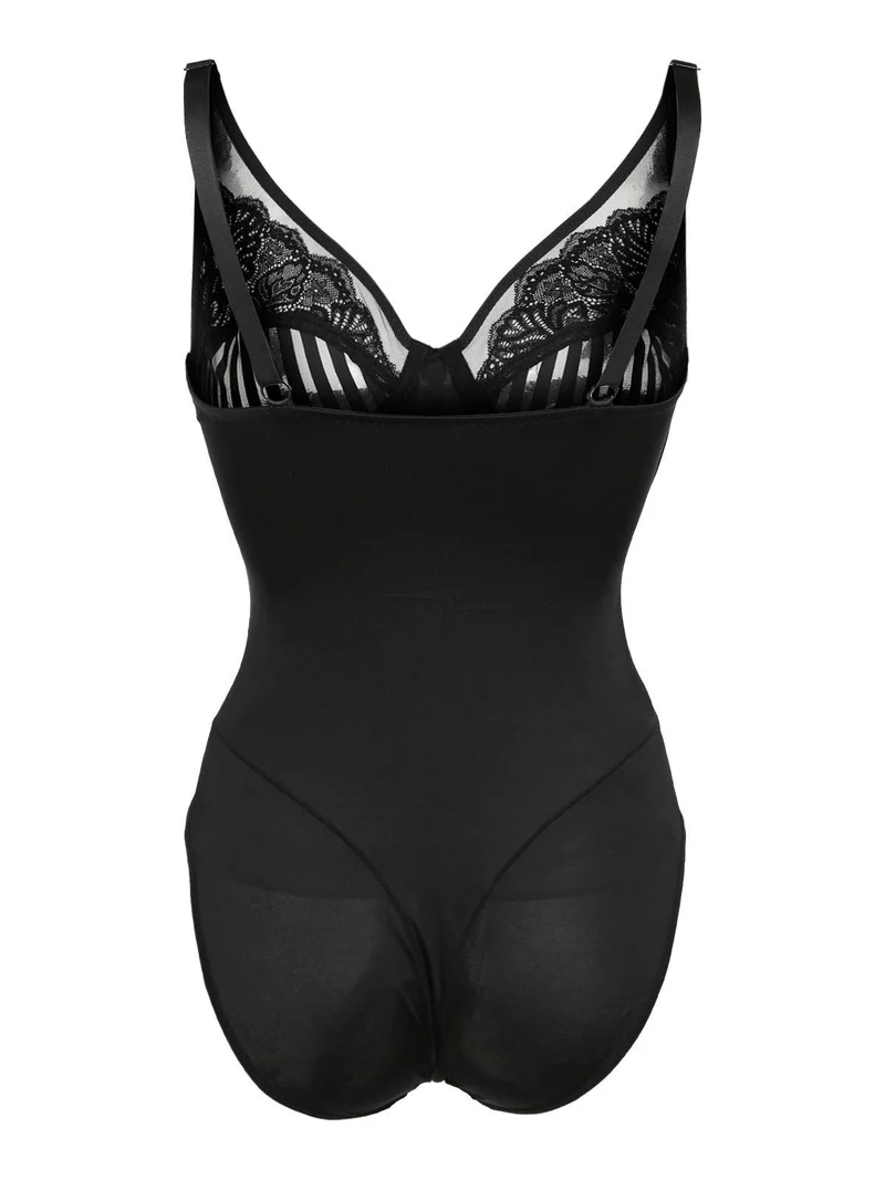Body in pizzo GRAZIA coppa C - nero