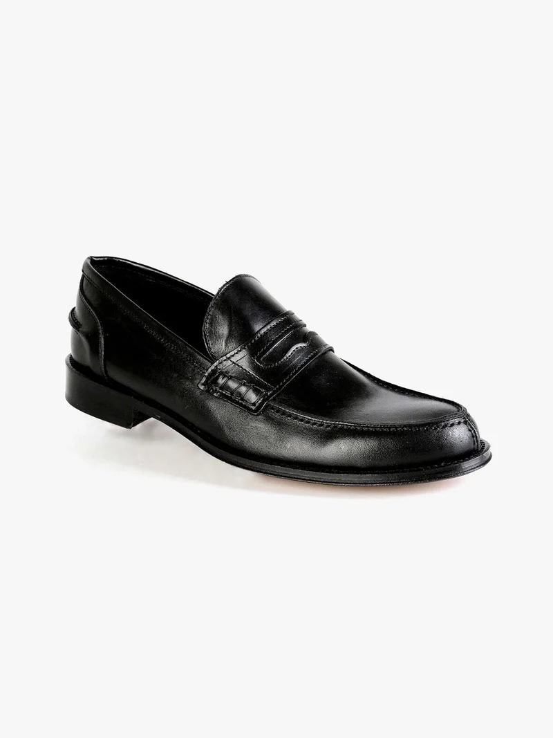 Mocassini neri in pelle - nero