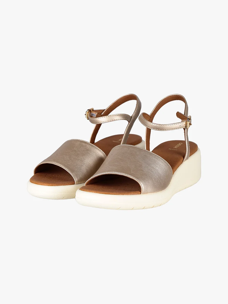 D MELICONIA A Sandali donna con zeppa - oro