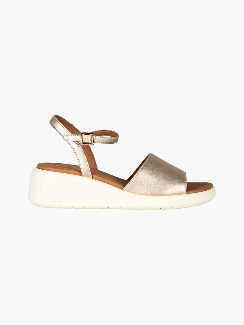 D MELICONIA A Sandali donna con zeppa - oro