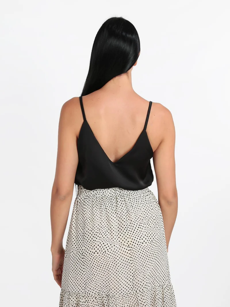 Top corto donna - nero