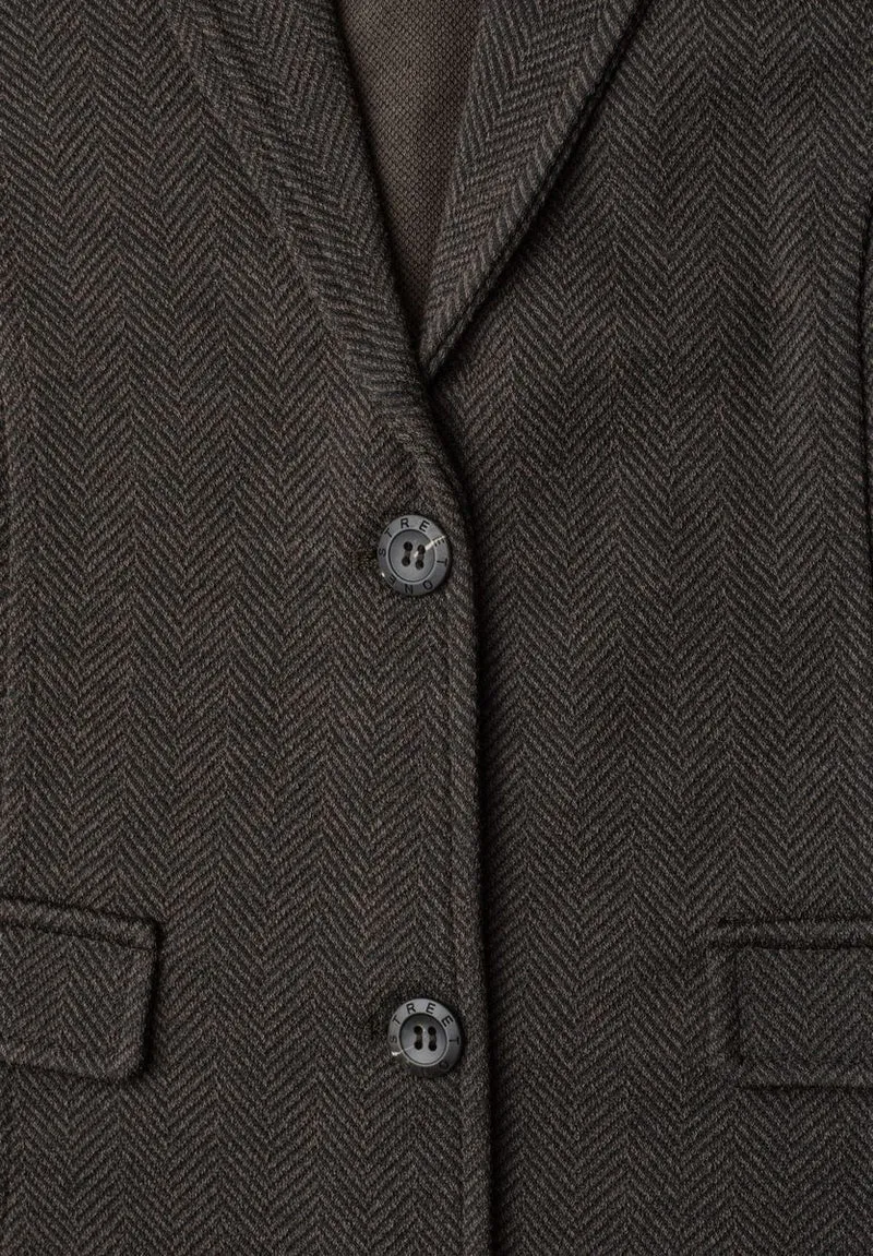 Basic Blazer mit Reverskragen und Dessin